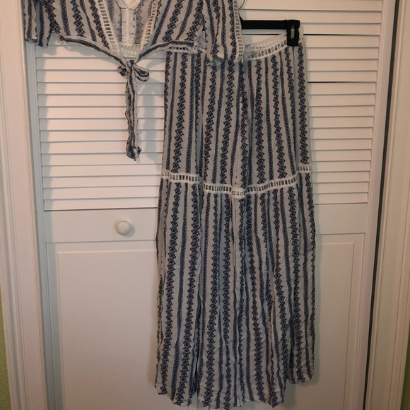 NWOT American Threads Two Piece Crop Top and Maxi Skirt Set - Picture 4 of 8